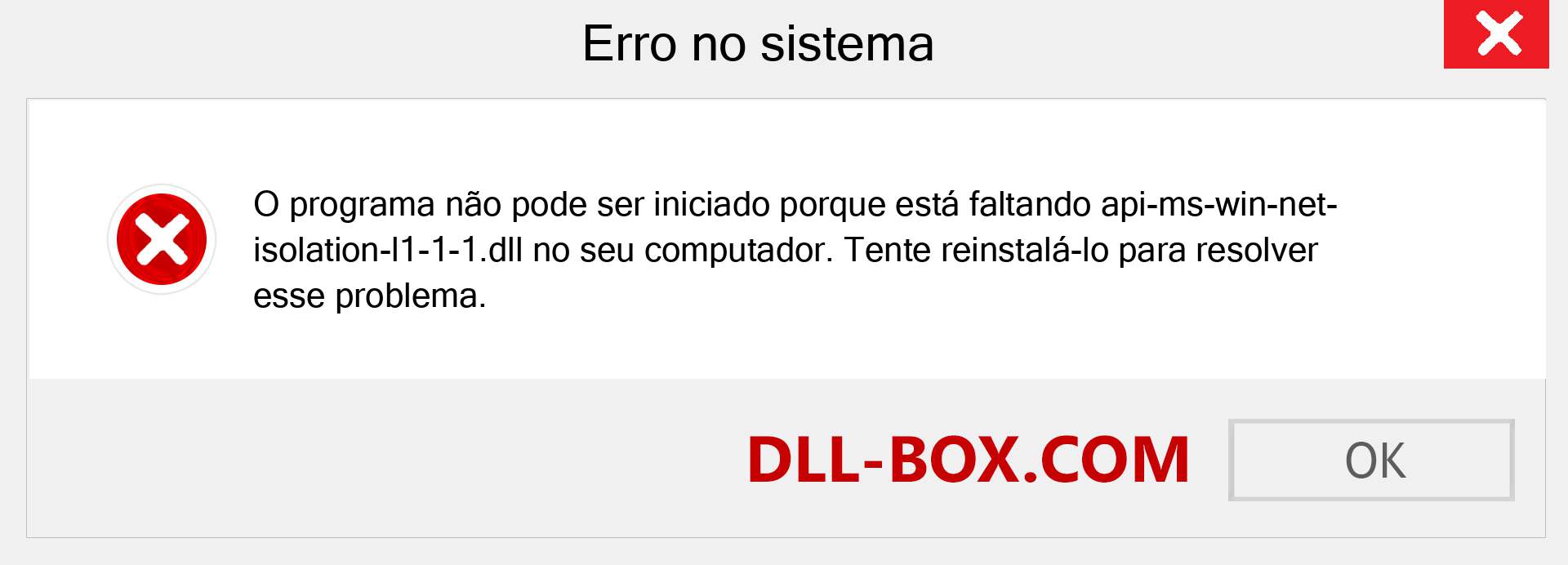 Arquivo api-ms-win-net-isolation-l1-1-1.dll ausente ?. Download para Windows 7, 8, 10 - Correção de erro ausente api-ms-win-net-isolation-l1-1-1 dll no Windows, fotos, imagens